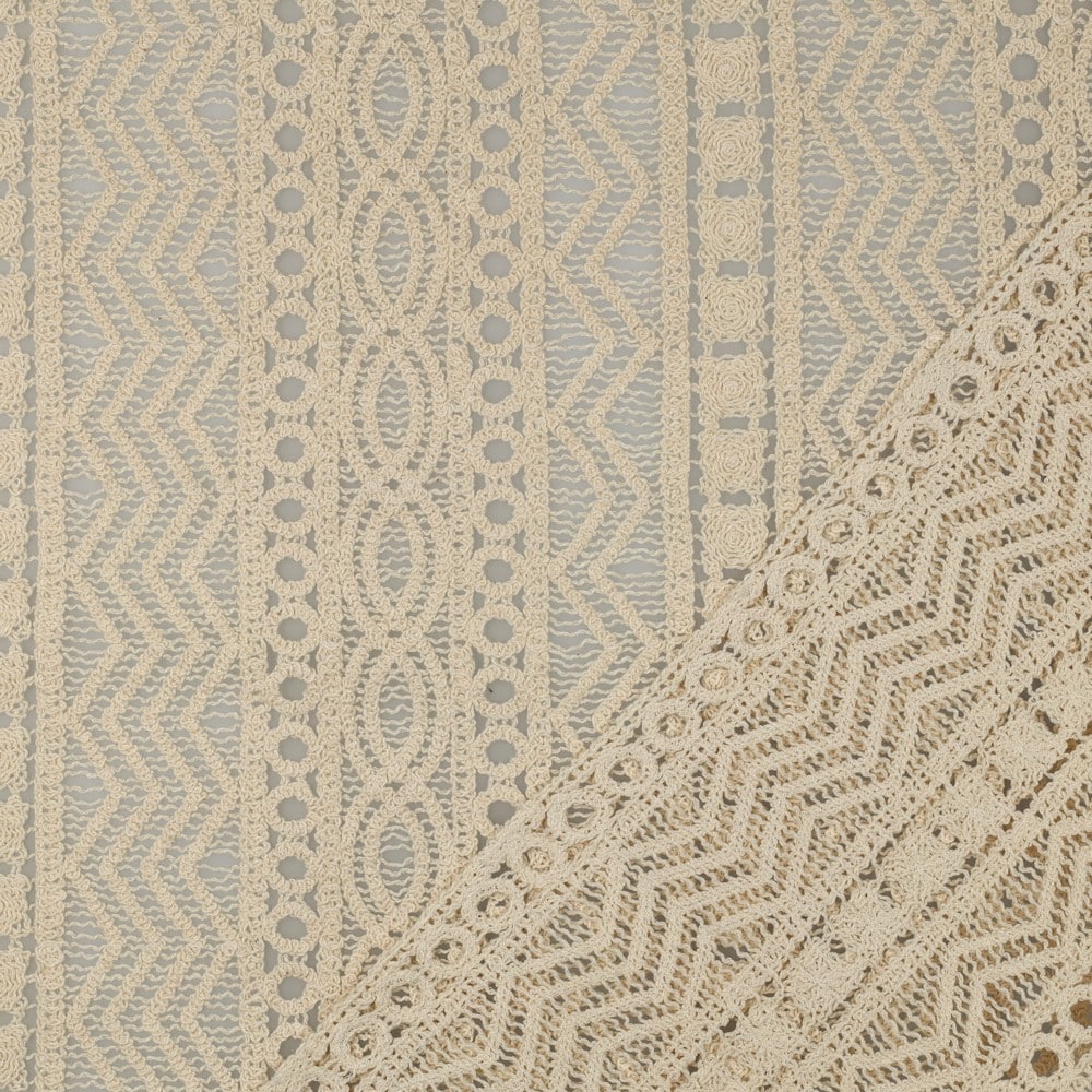 Katoenen crochet ecru