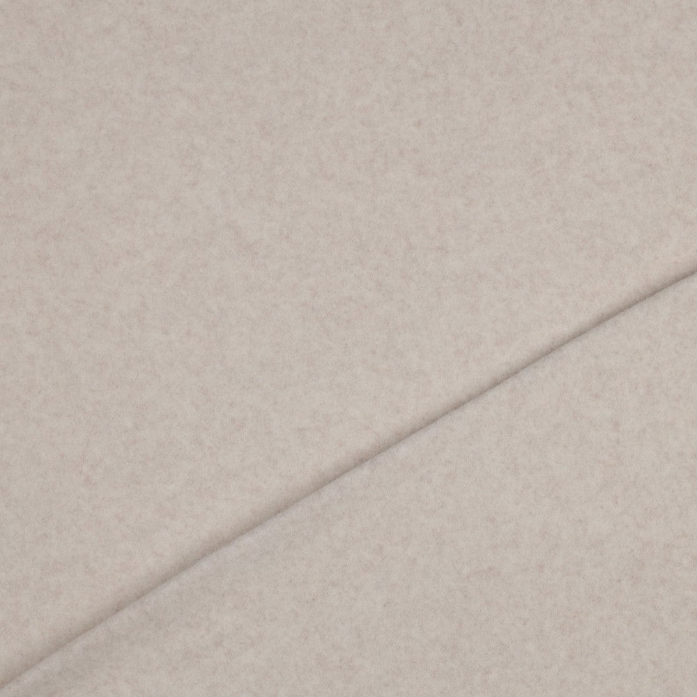 Katoenen fleece organic beige melange