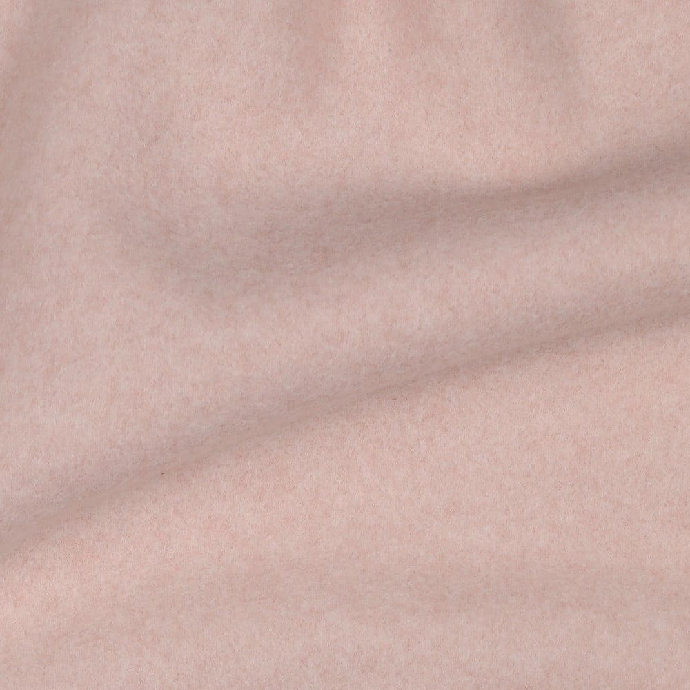 Katoenen fleece organic lichtroze melange