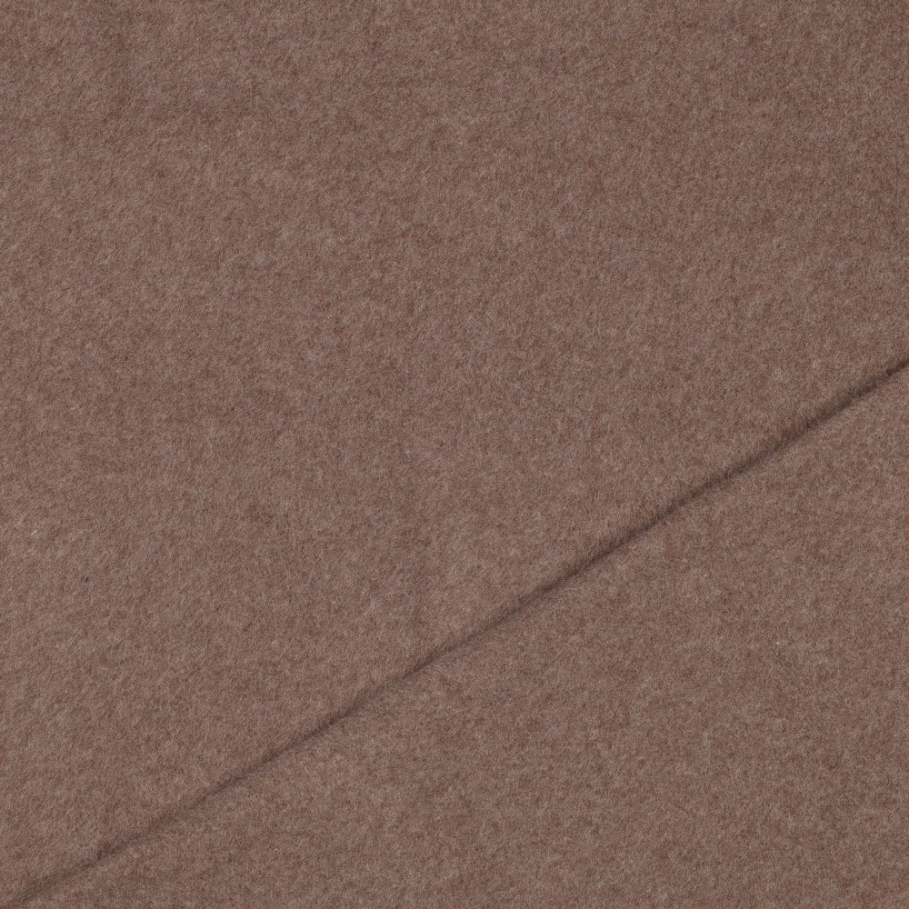 Katoenen fleece organic mocha melange