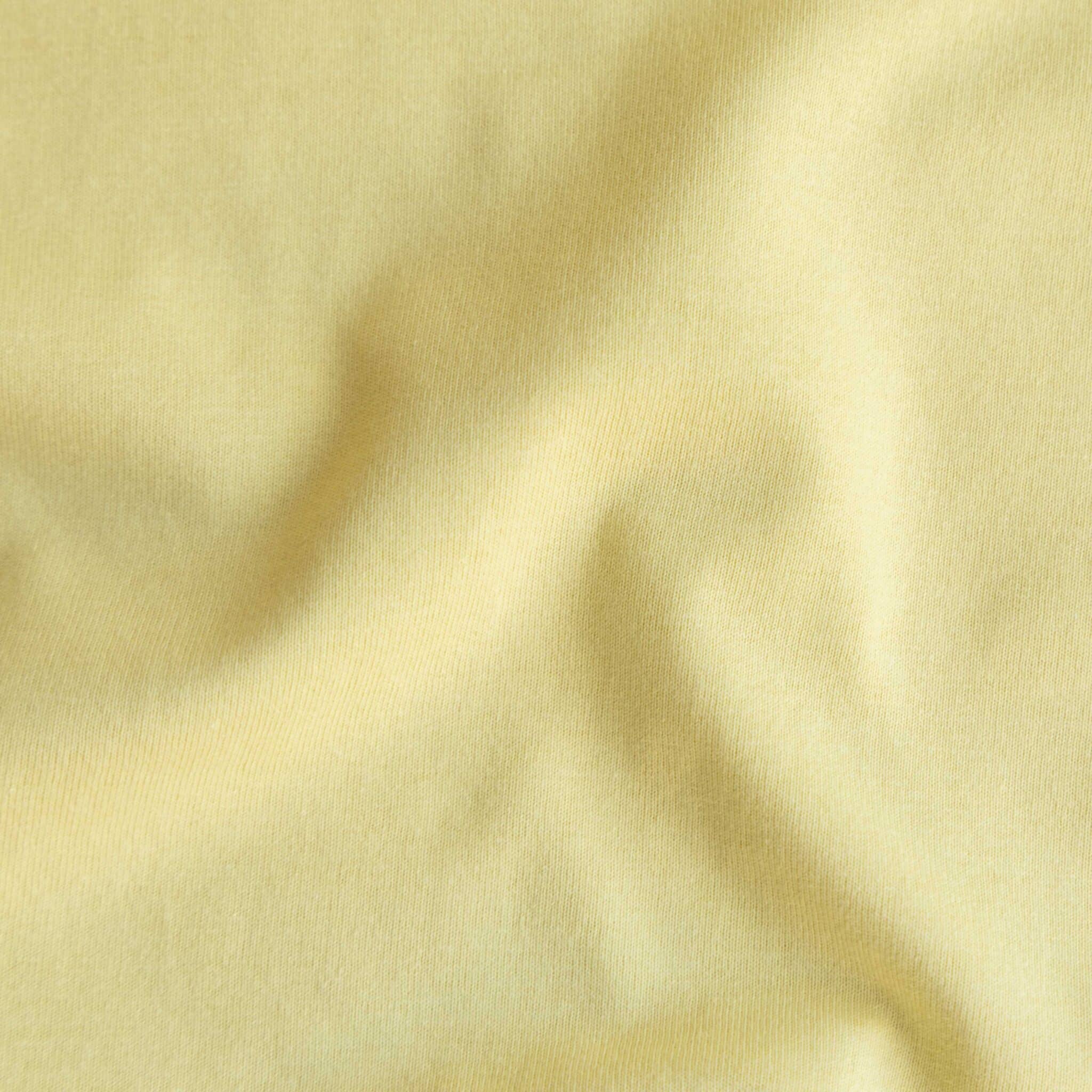 Katoenen t-shirt stof custard geel