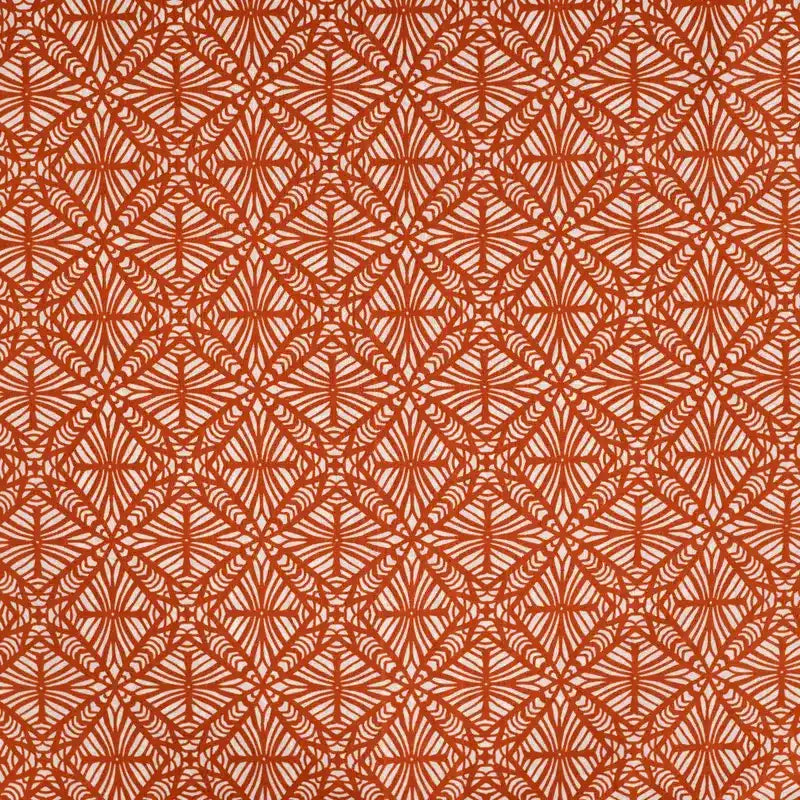 Katoenen voile abstract cognac