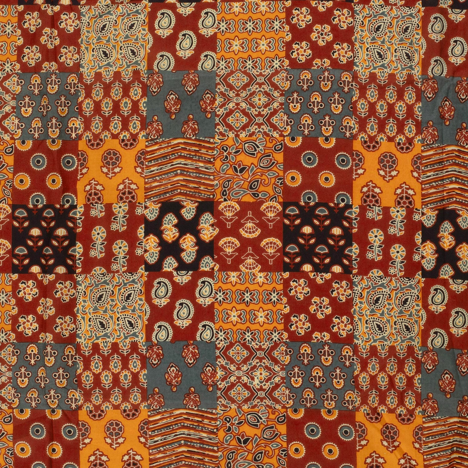 Katoenen voile batik patchwork
