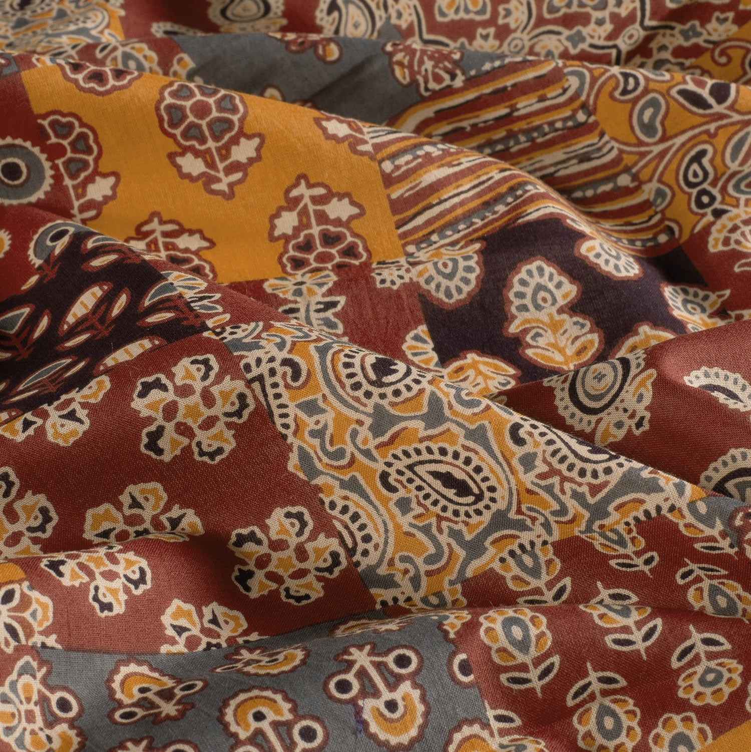 Katoenen voile batik patchwork