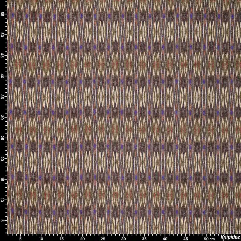 Knitted lurex diamonds bruin