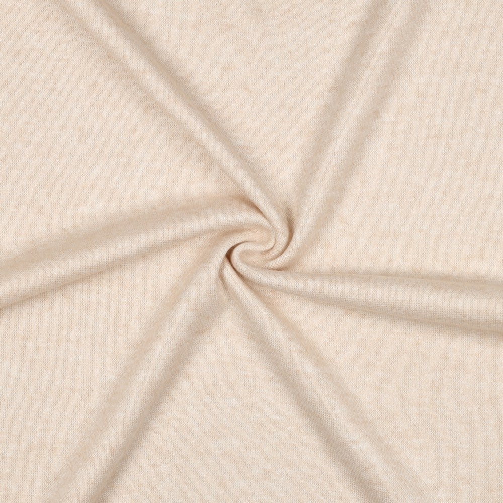 Knitted viscose melange ecru