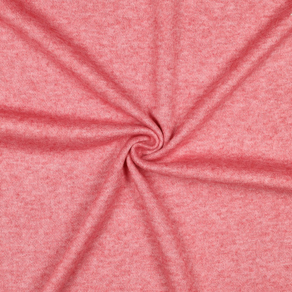 Knitted viscose melange koraal melange