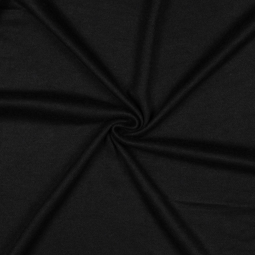 Knitted viscose melange zwart
