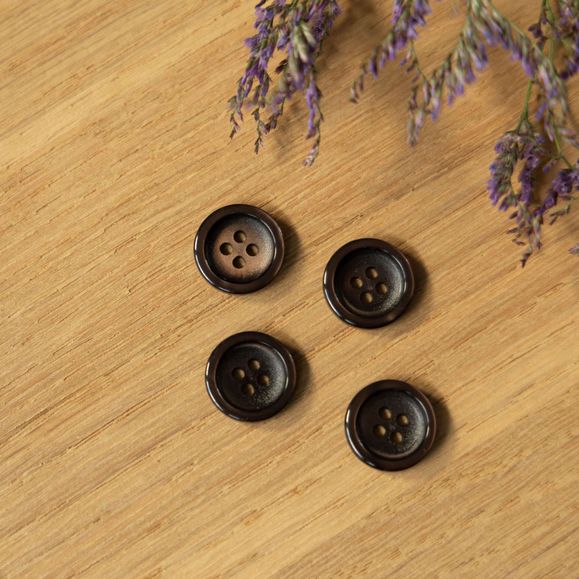 Knoop brons/donkerbruin 14mm