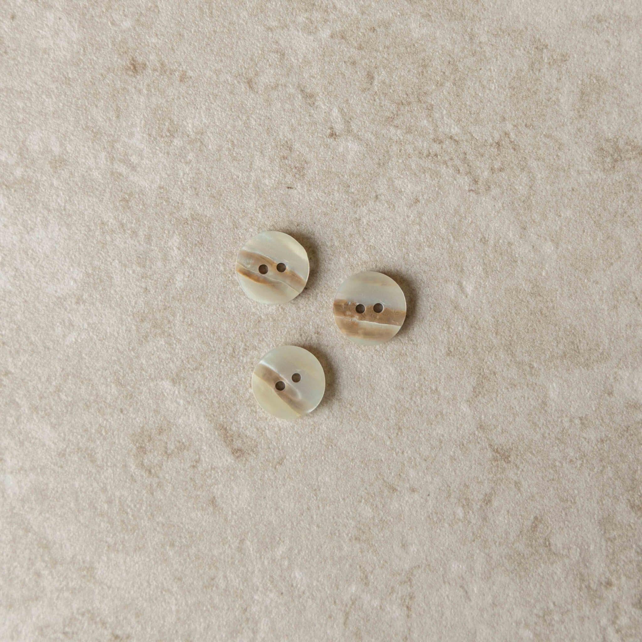 Knoop glans beige 15mm