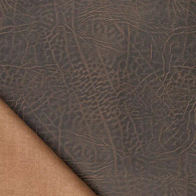 Kunstleer suede donkerbruin