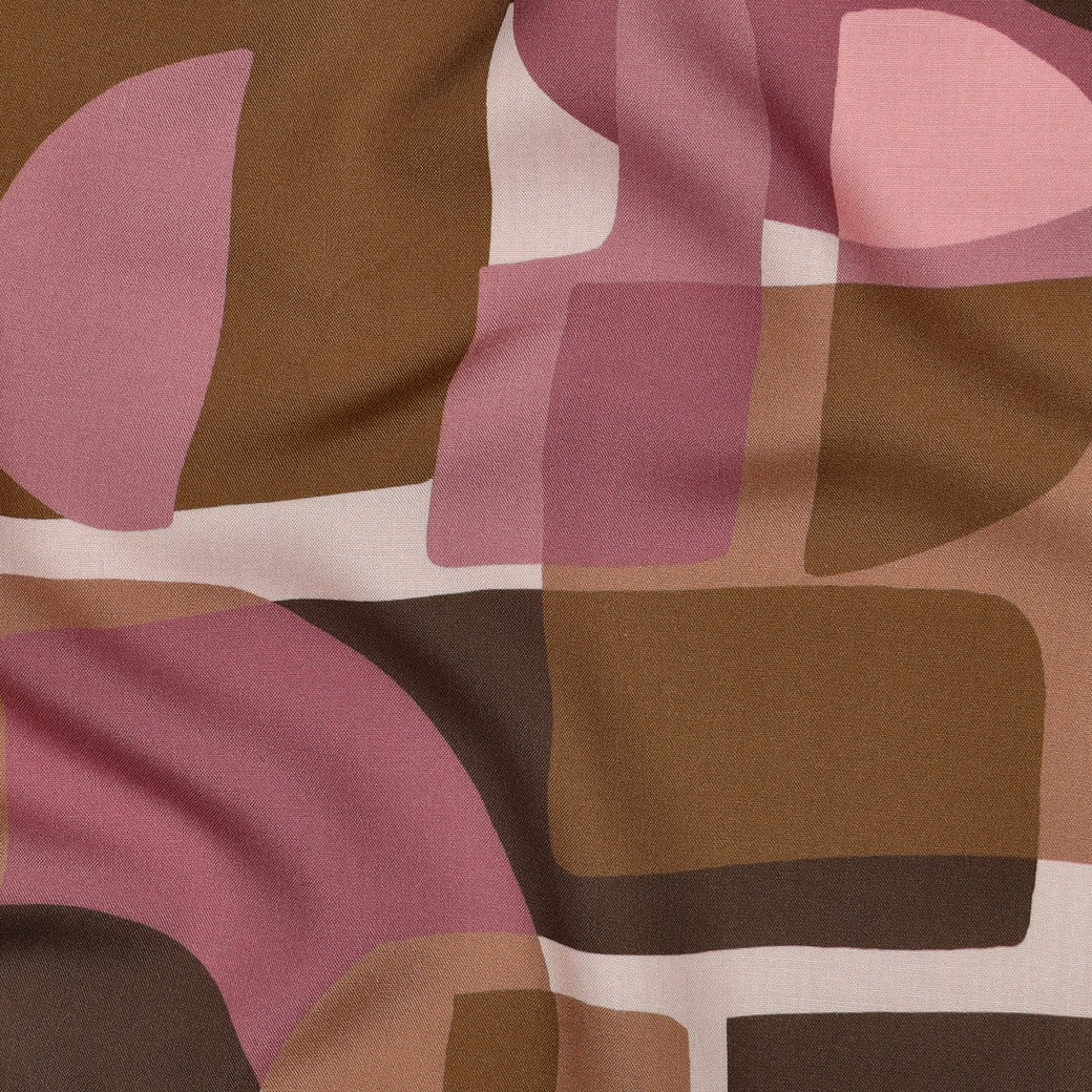 Lenzing ecovero viscose abstract bruin