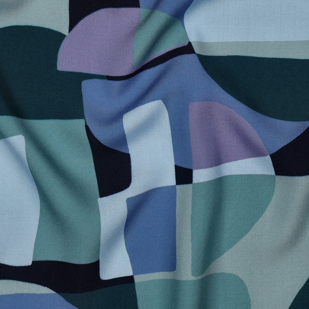 Lenzing ecovero viscose abstract groen