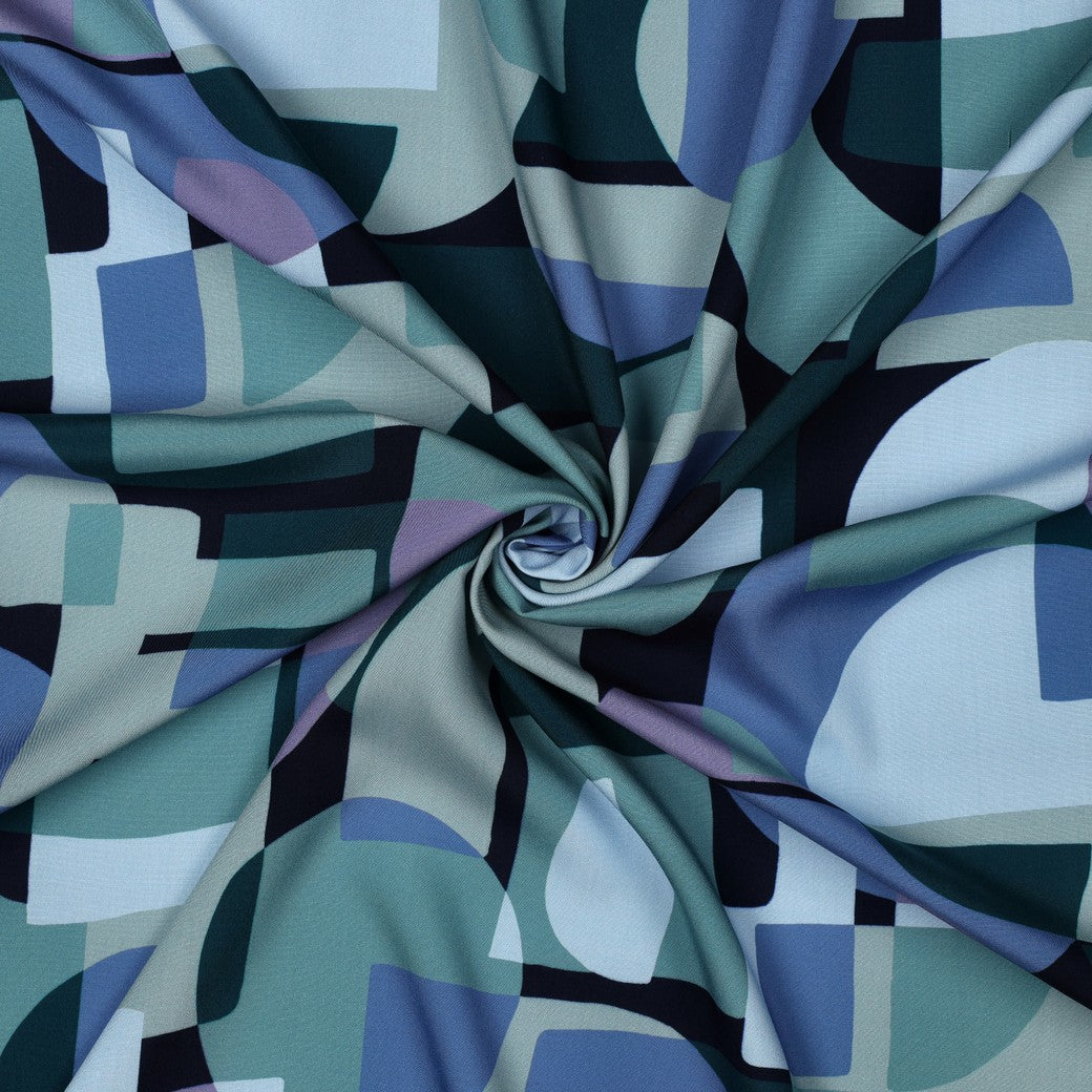 Lenzing ecovero viscose abstract groen