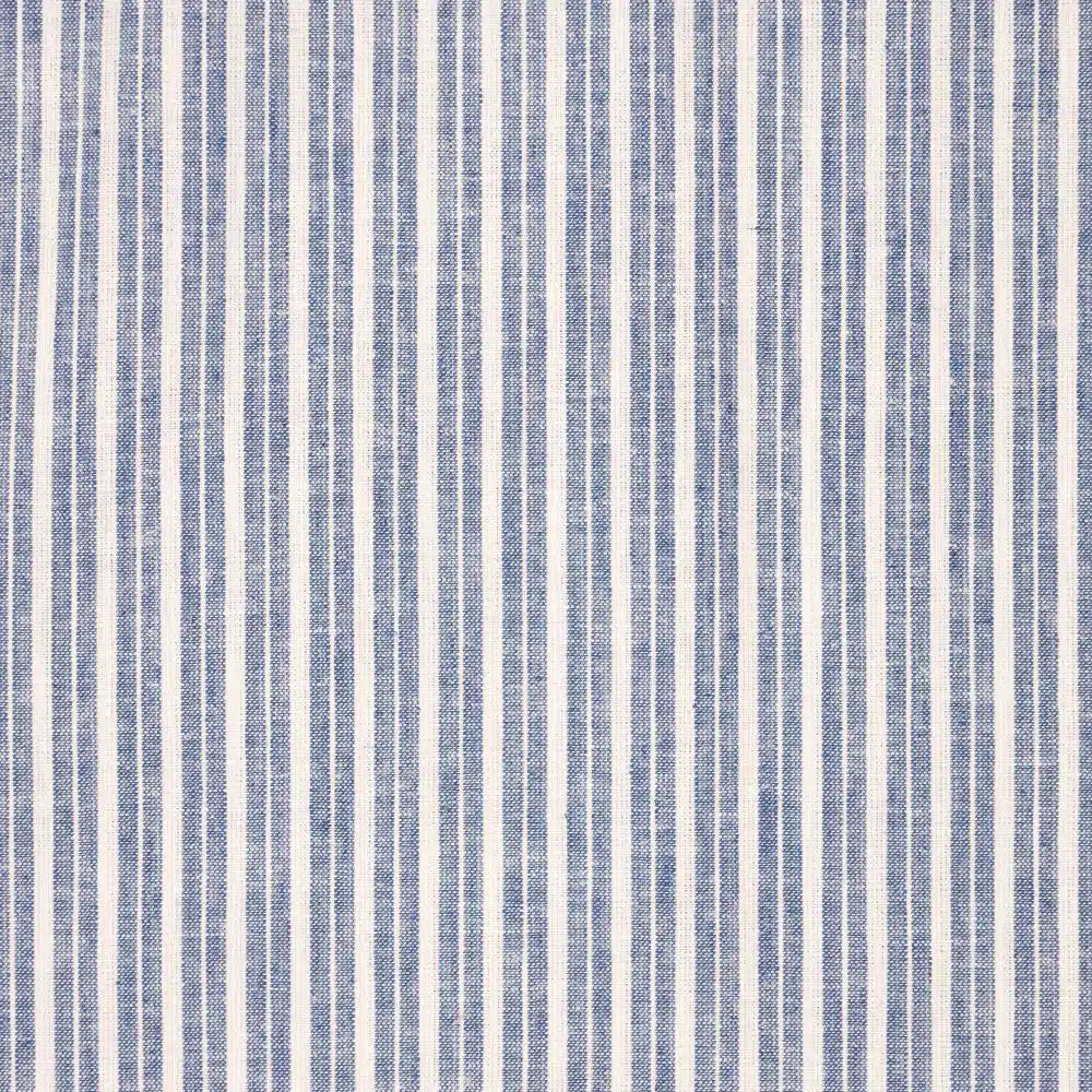 Linnen katoen dubbele strepen marineblauw
