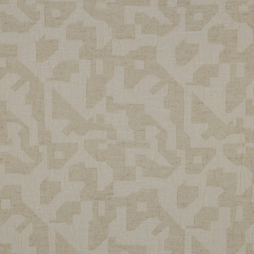 Linnen katoen jacquard abstract naturel