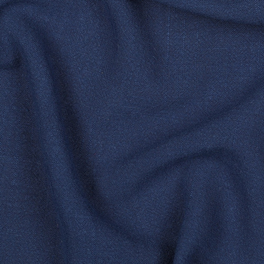 Linnen viscose washed donker jeansblauw