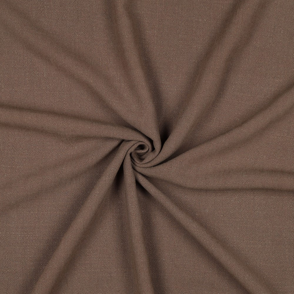 Linnen viscose washed donkerbruin