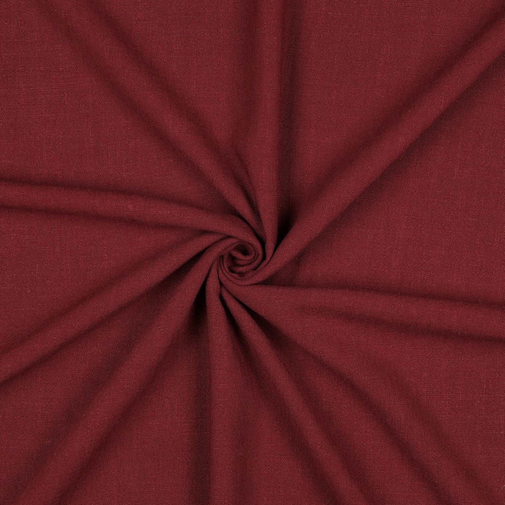 Linnen viscose washed wijnrood