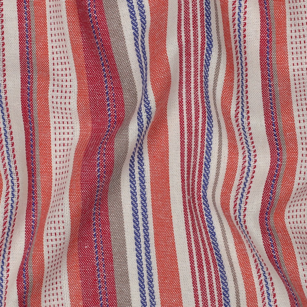 Linnen viscose yarn dyed strepen multicolor
