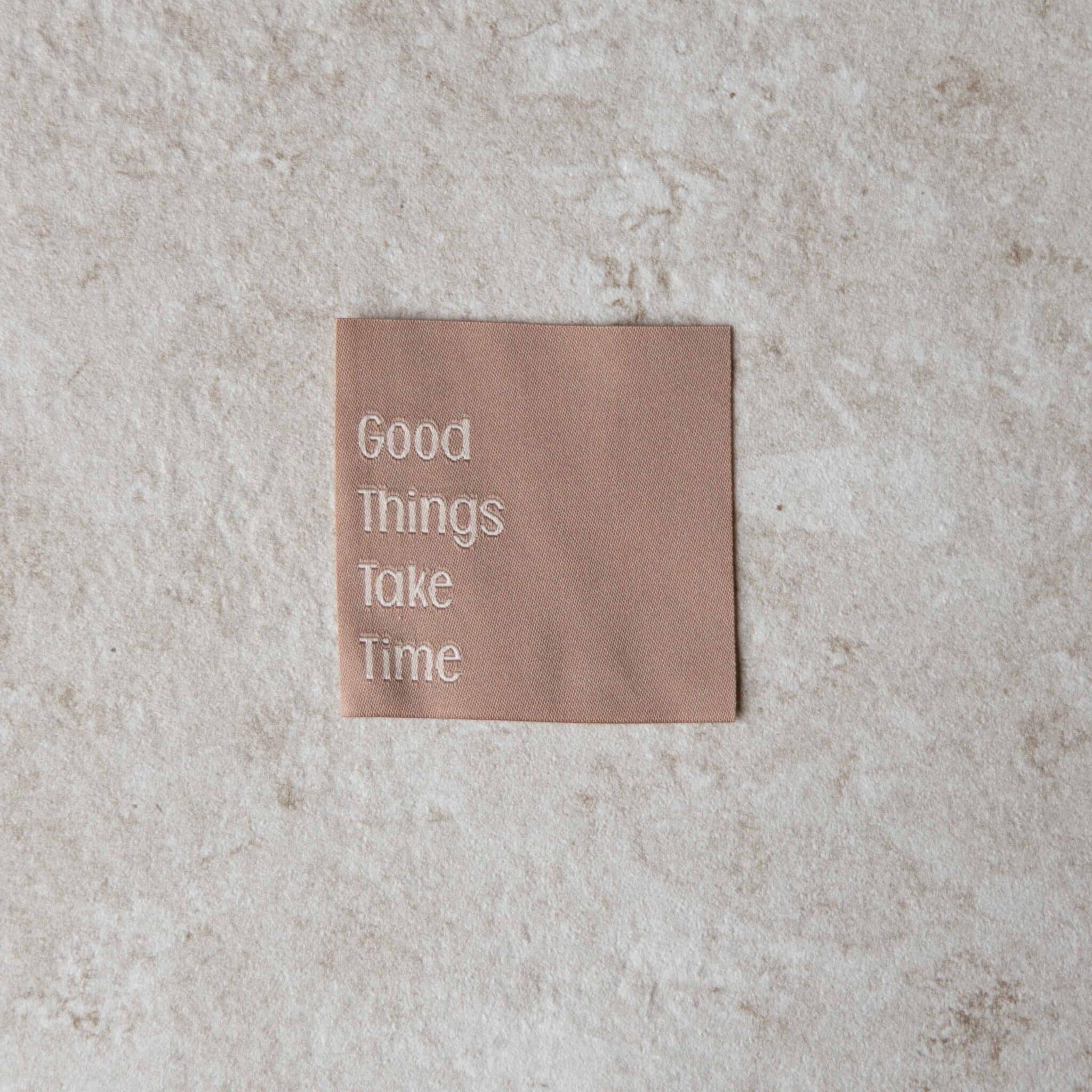 Loop&amp;Label - Good things take time beige - XXL label