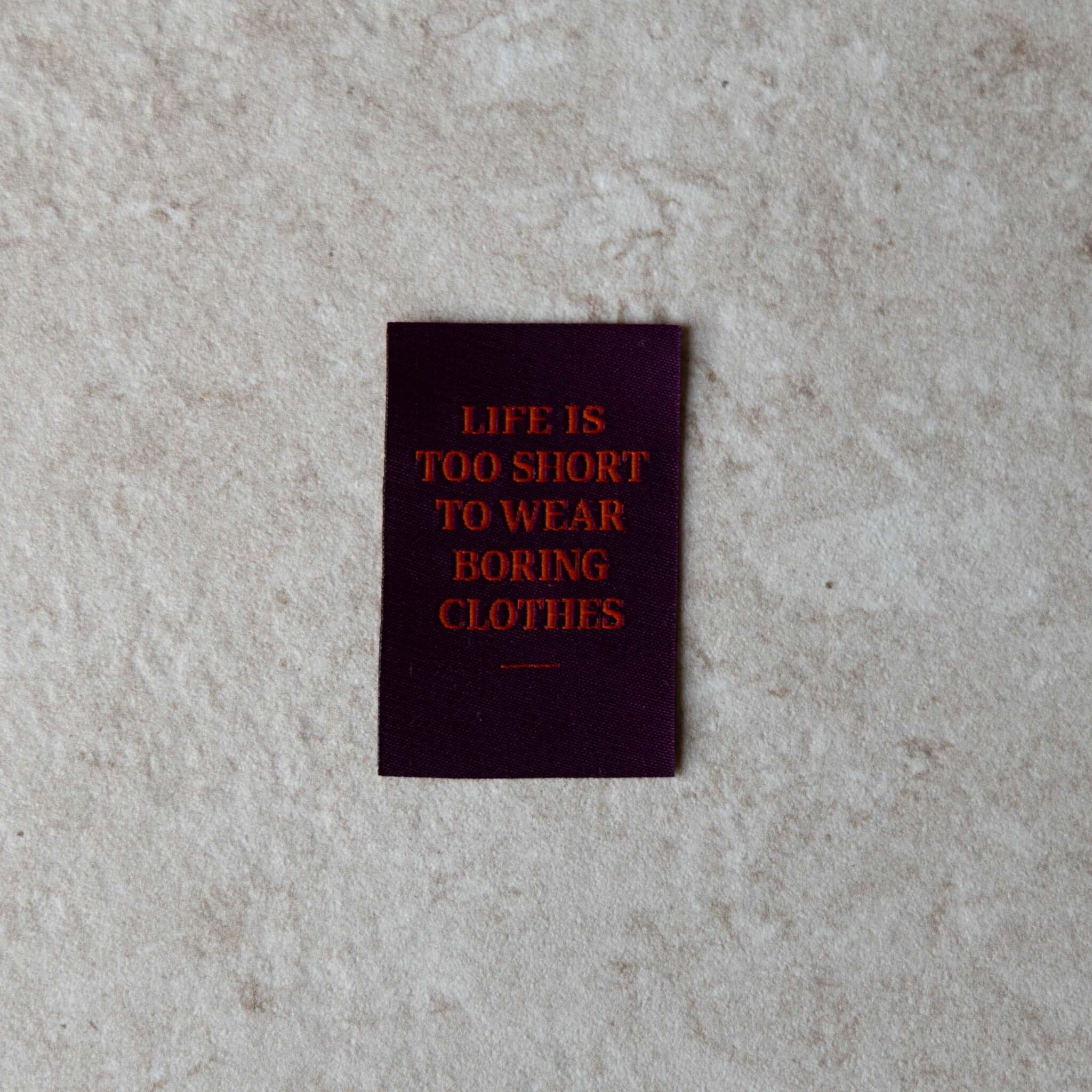 Loop&amp;Label - Life is too short - XXL label