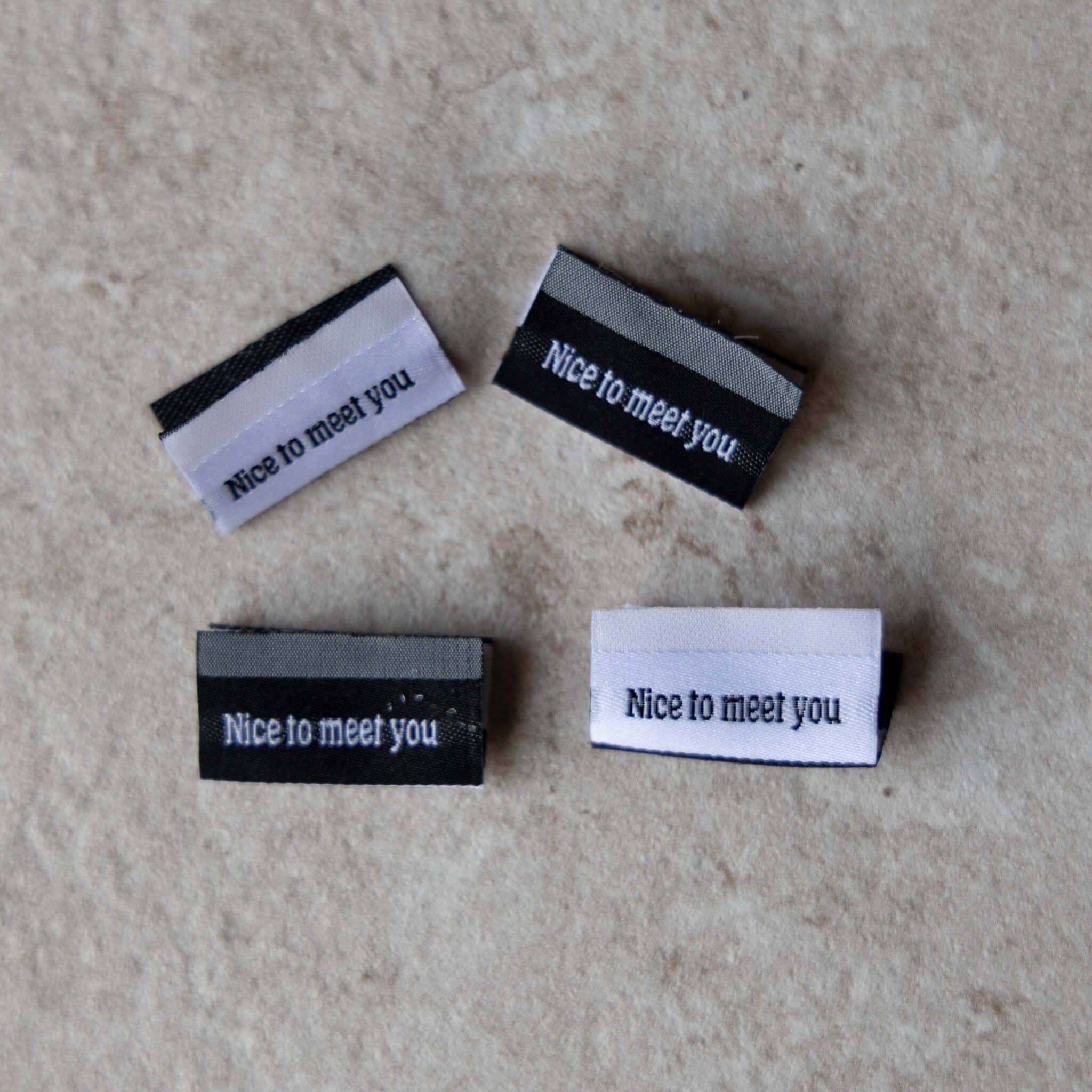 Loop&amp;Label - Nice to meet you - zijnaadlabels (4 stuks)