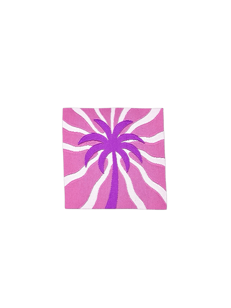 Loop&amp;Label - Palmboom roze/paars - medium label