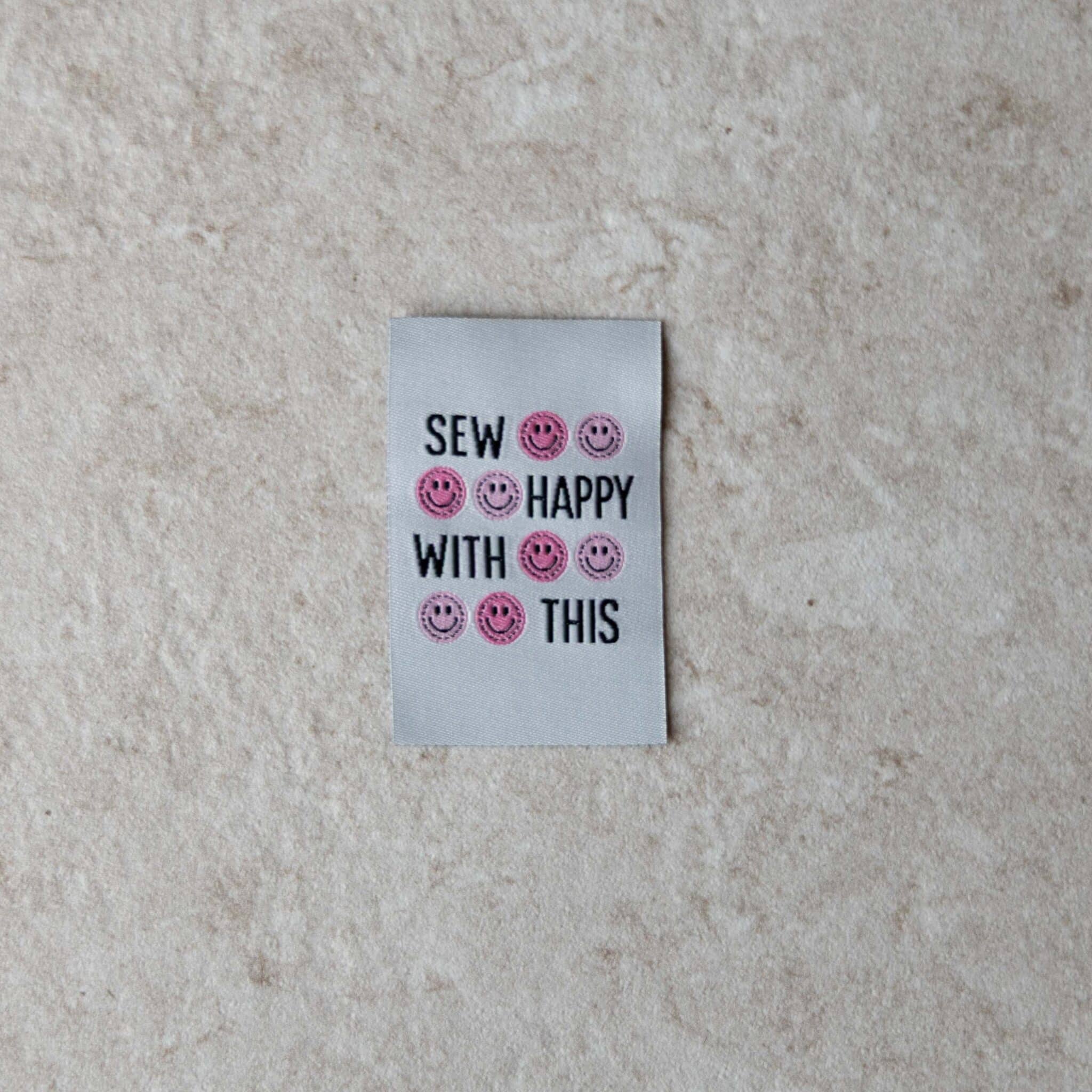 Loop&amp;Label - Sew happy with this roze - XXL label