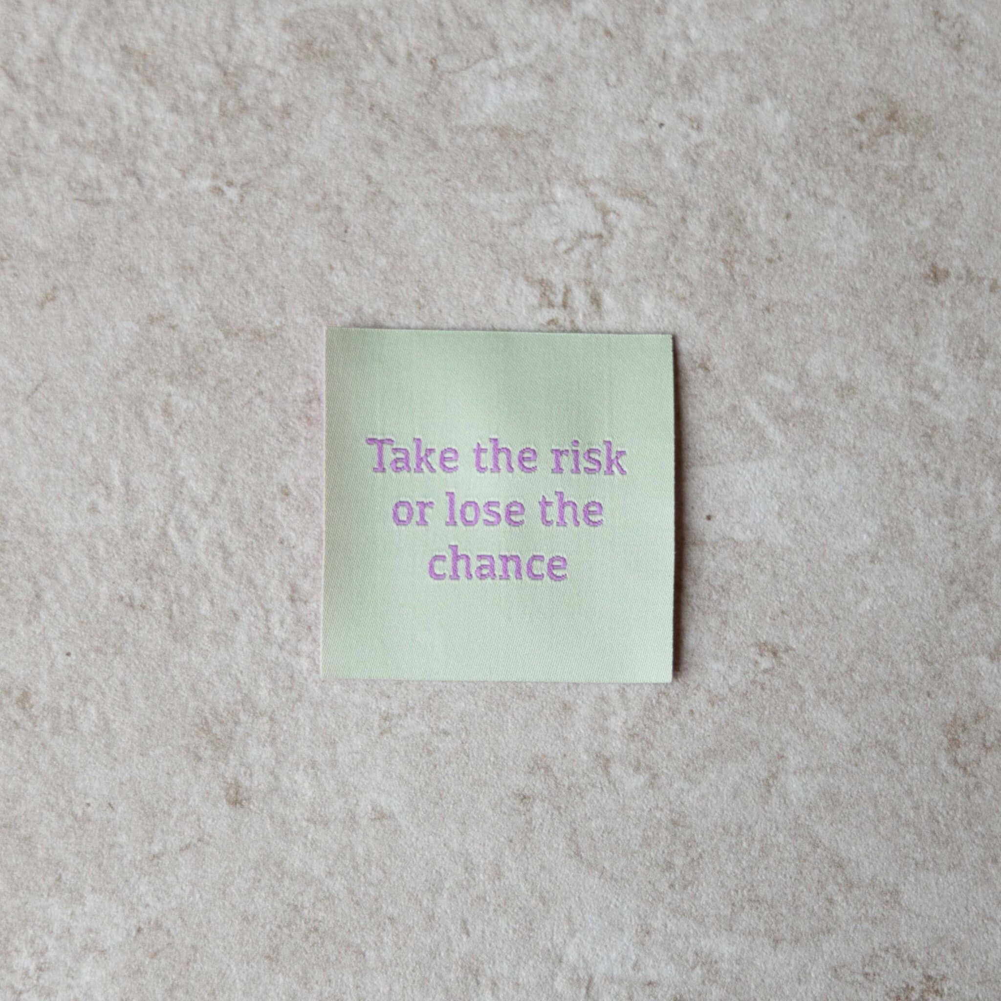 Loop&amp;Label - Take the risk - XXL label
