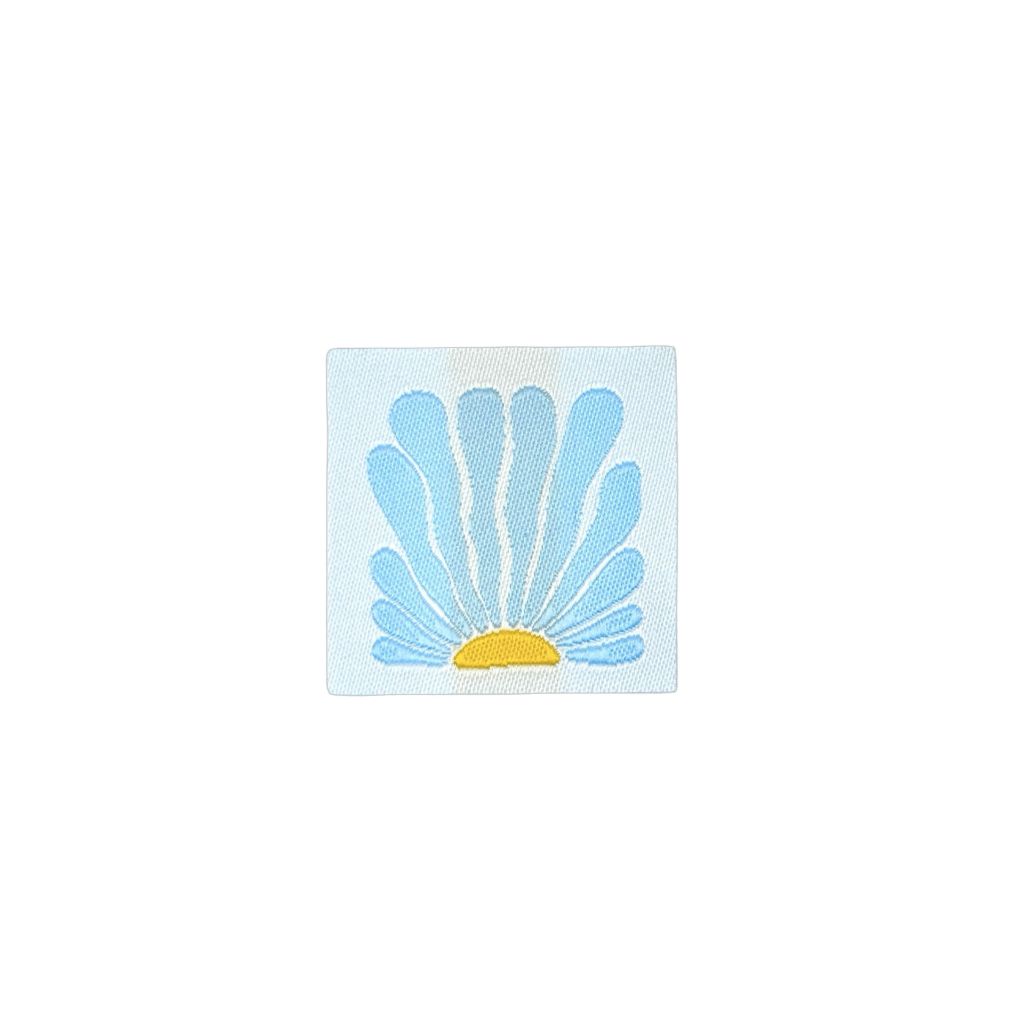 Loop&amp;Label - Zomerbloem blauw - klein label