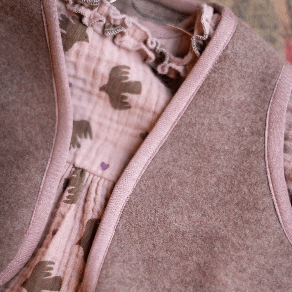 Merino wol fleece rouge