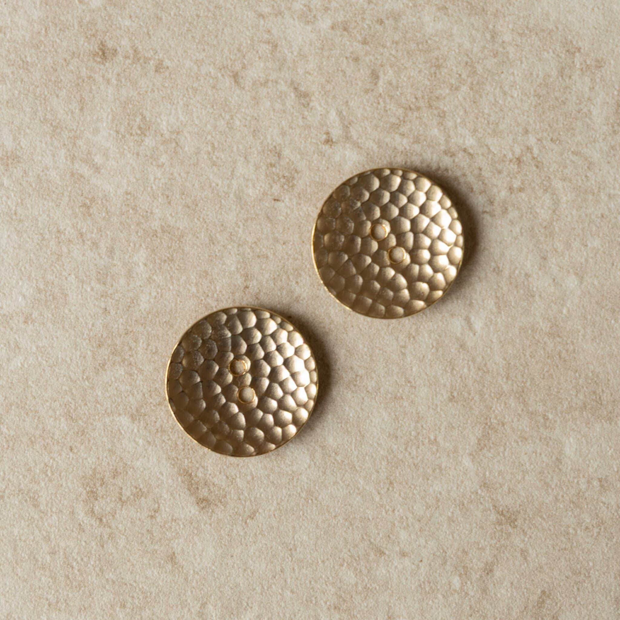 Metalen knoop 27mm goud