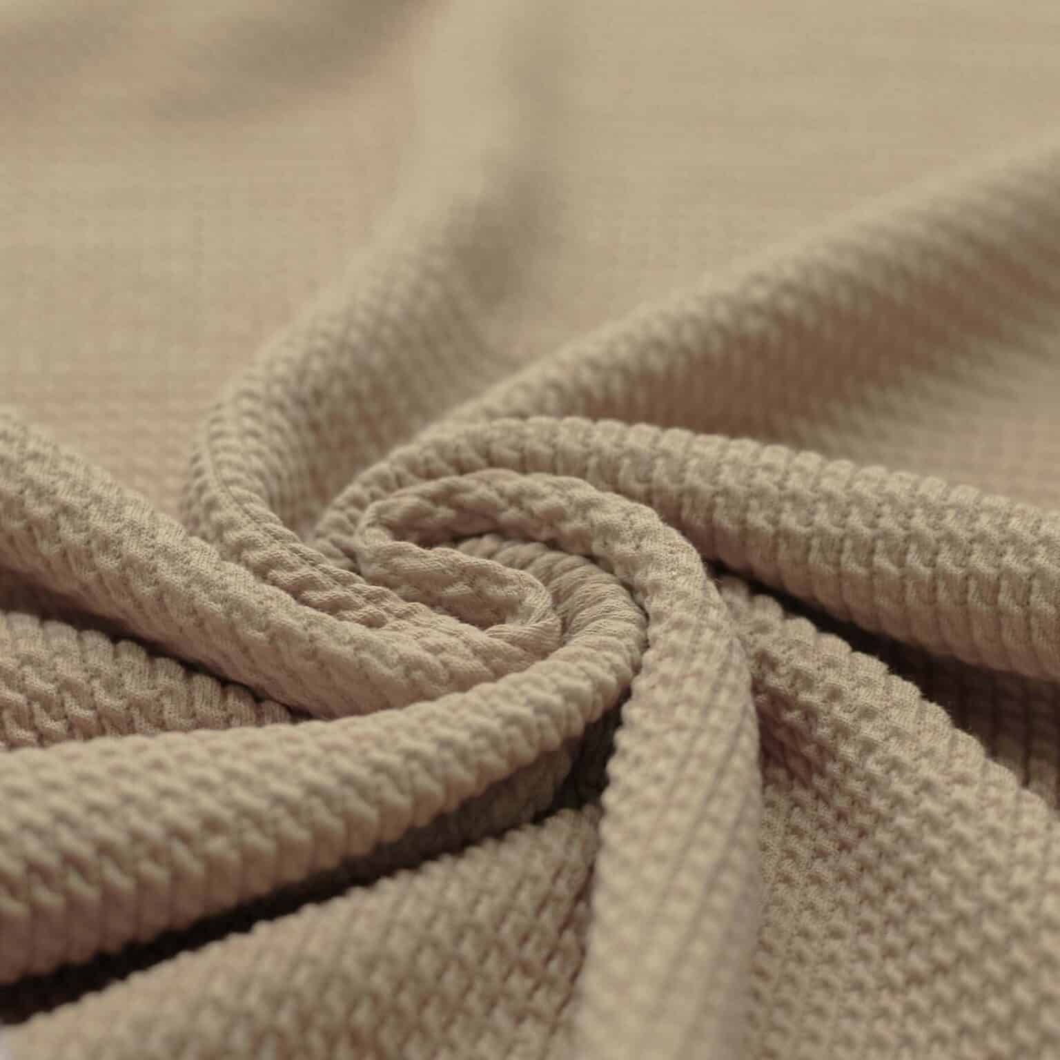 Mini kabel jersey donker beige
