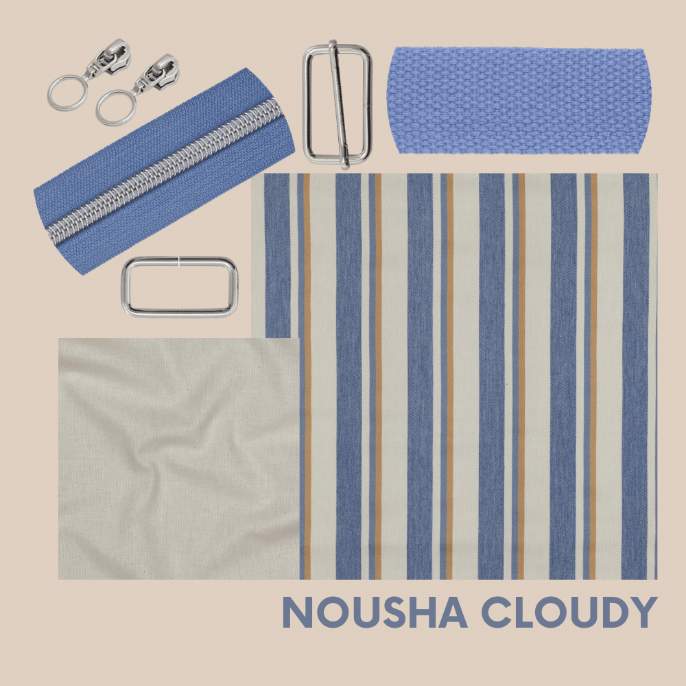 Naaipakket Nousha tas - cloudy