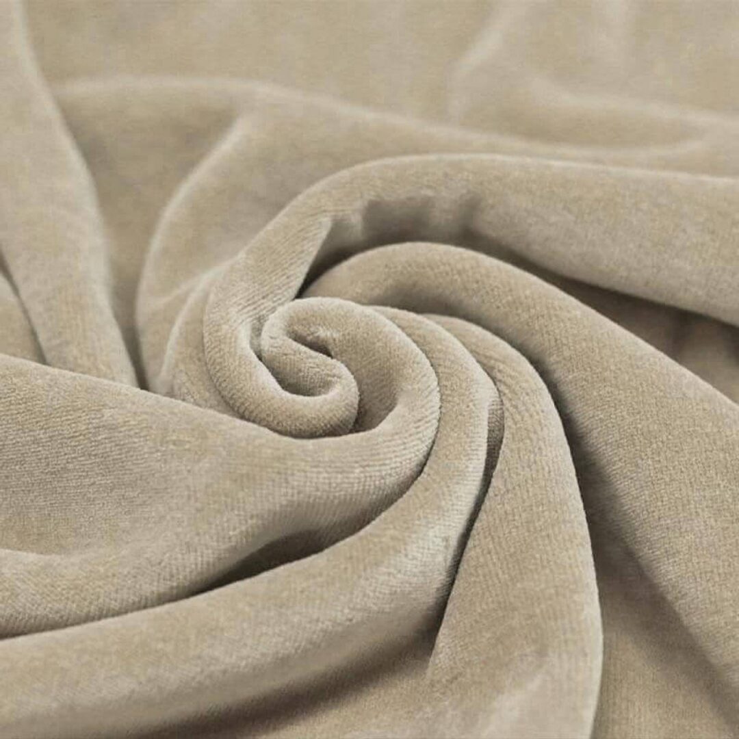Nicky velours donker beige