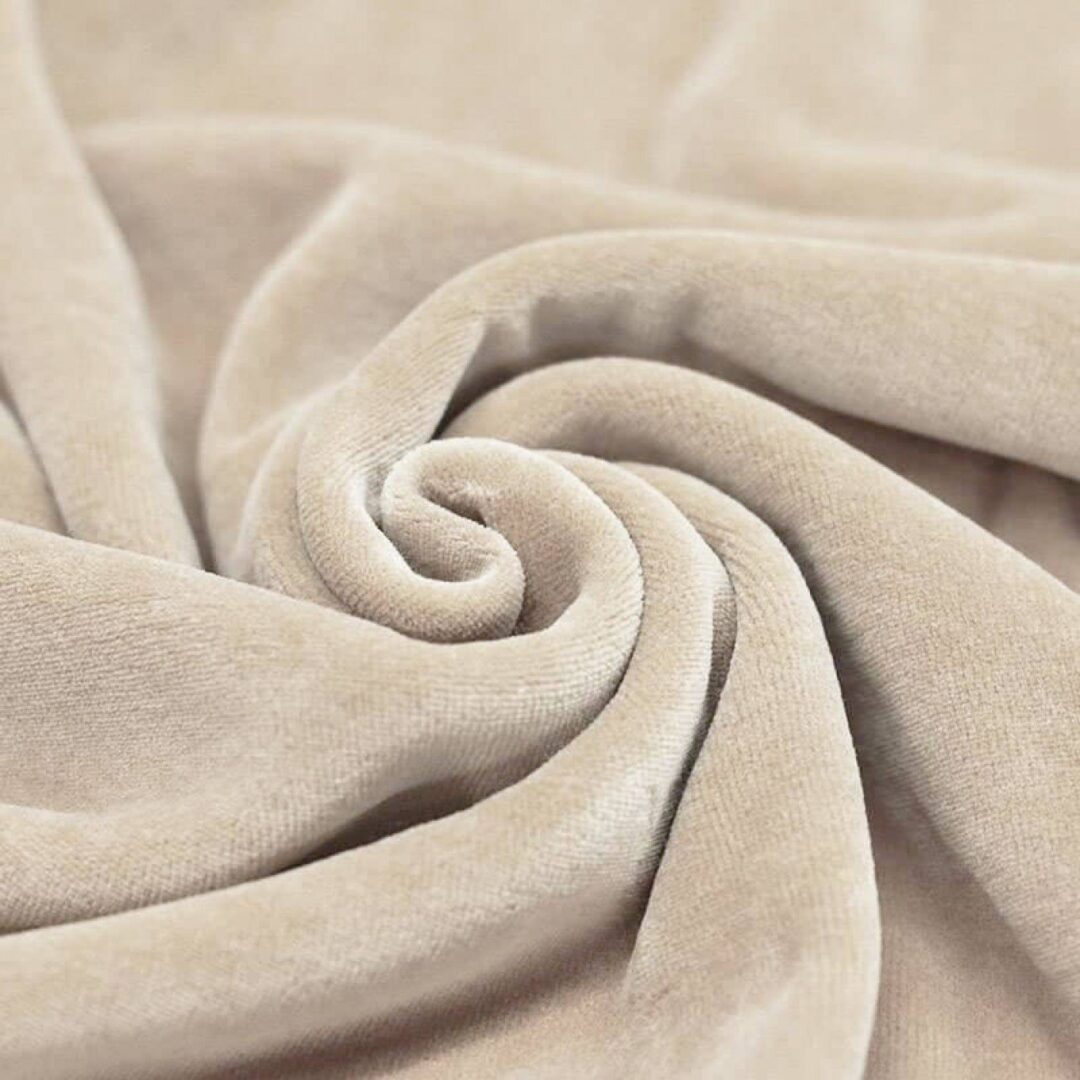 Nicky velours licht beige