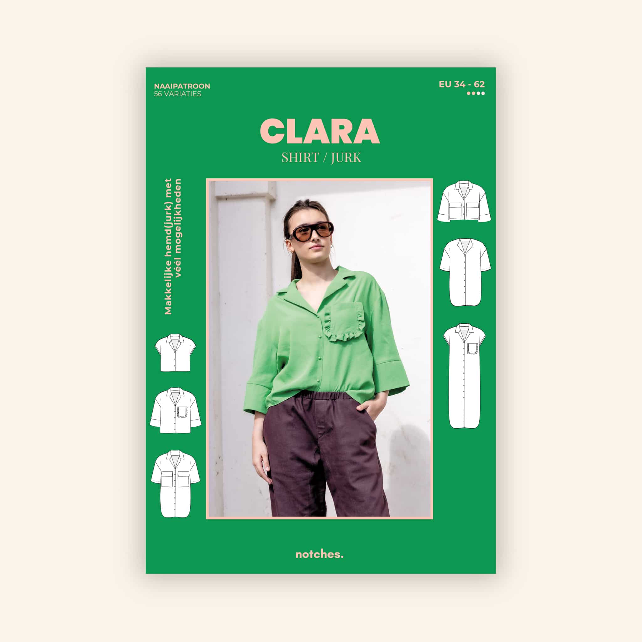Notches - Clara shirt/jurk dames (papieren patroon)