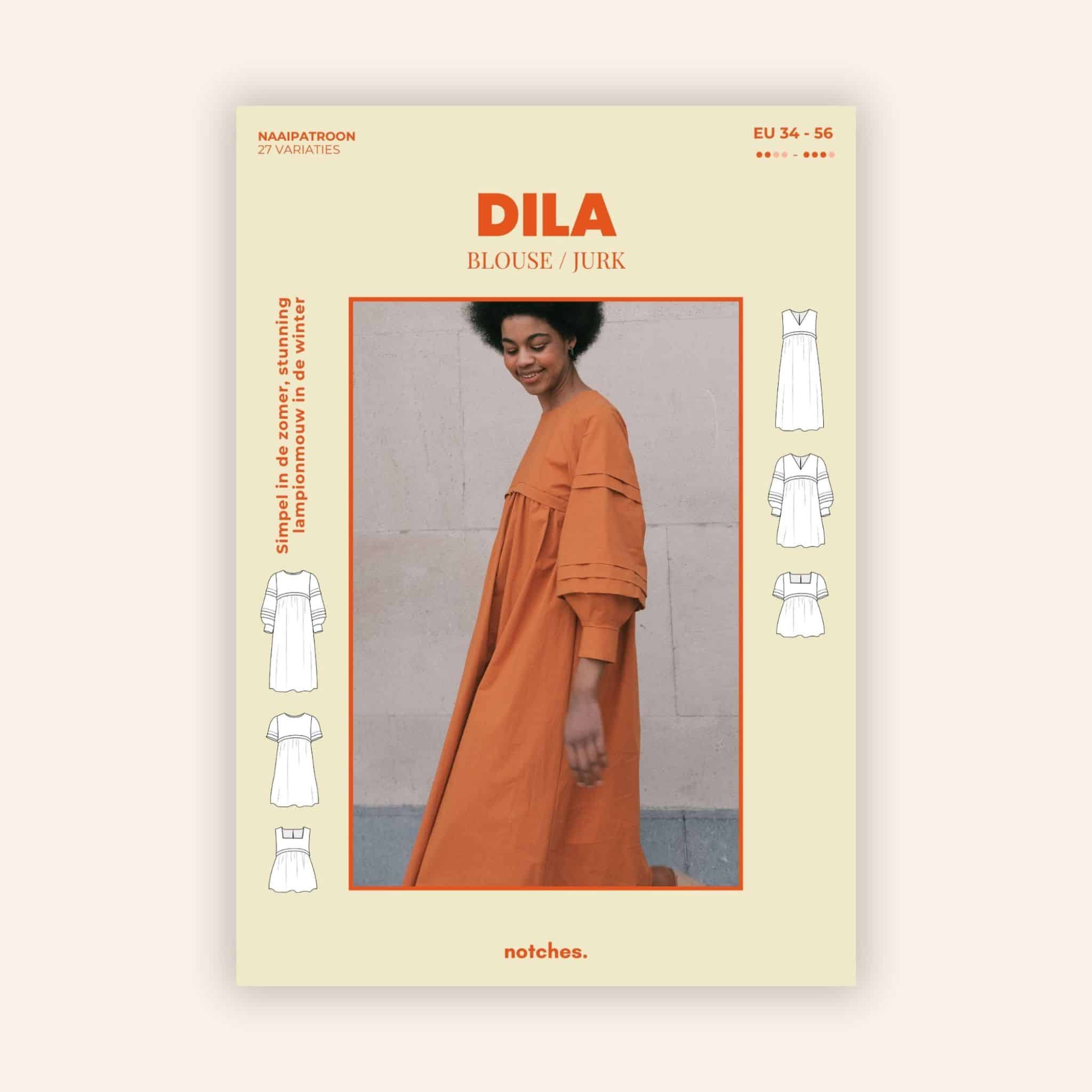 Notches - Dila blouse &amp; jurk (papieren patroon)