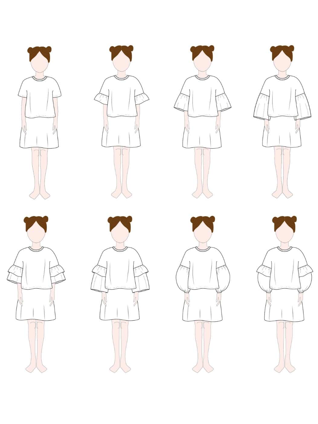 Notches - Willy top &amp; jurk kids (papieren patroon)