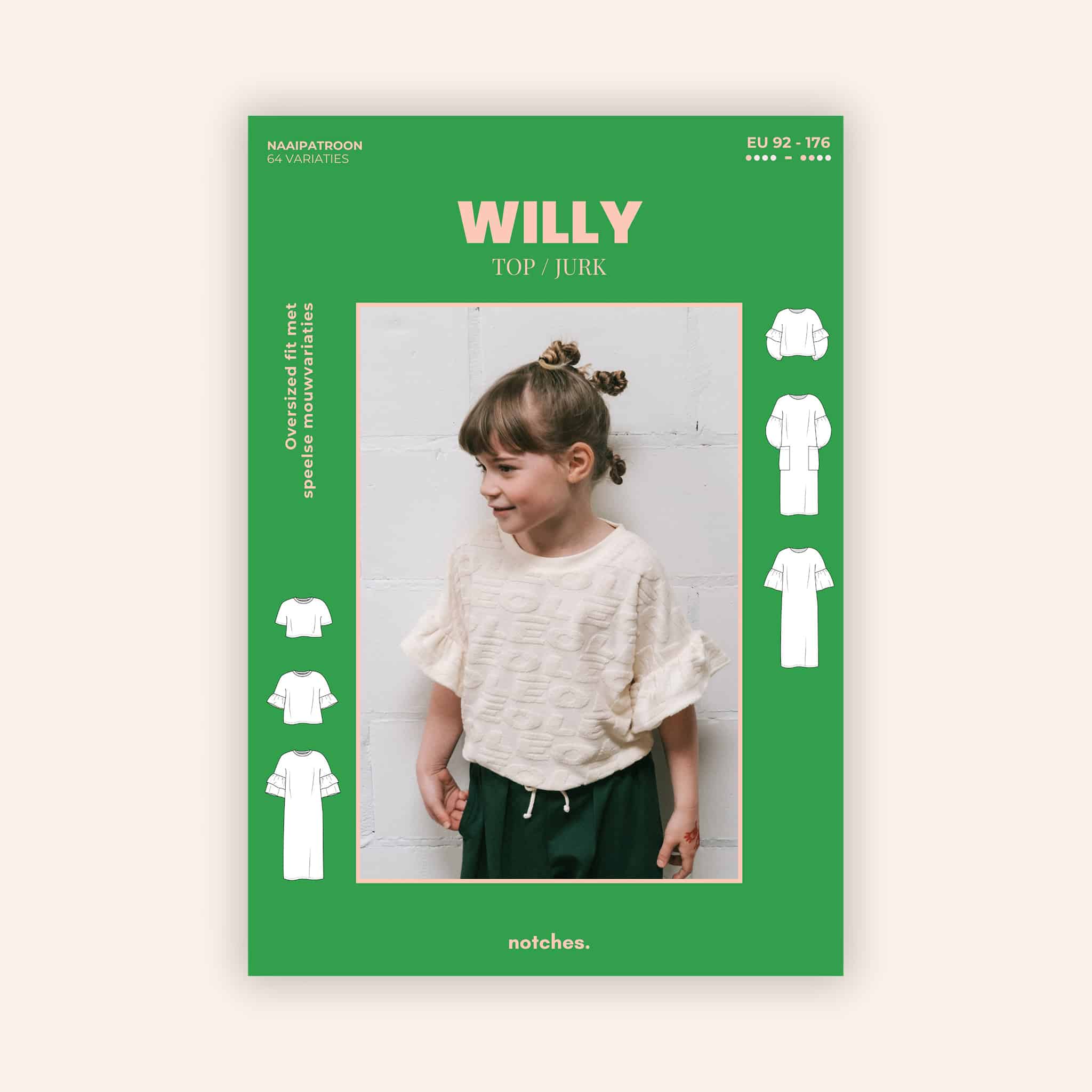 Notches - Willy top &amp; jurk kids (papieren patroon)