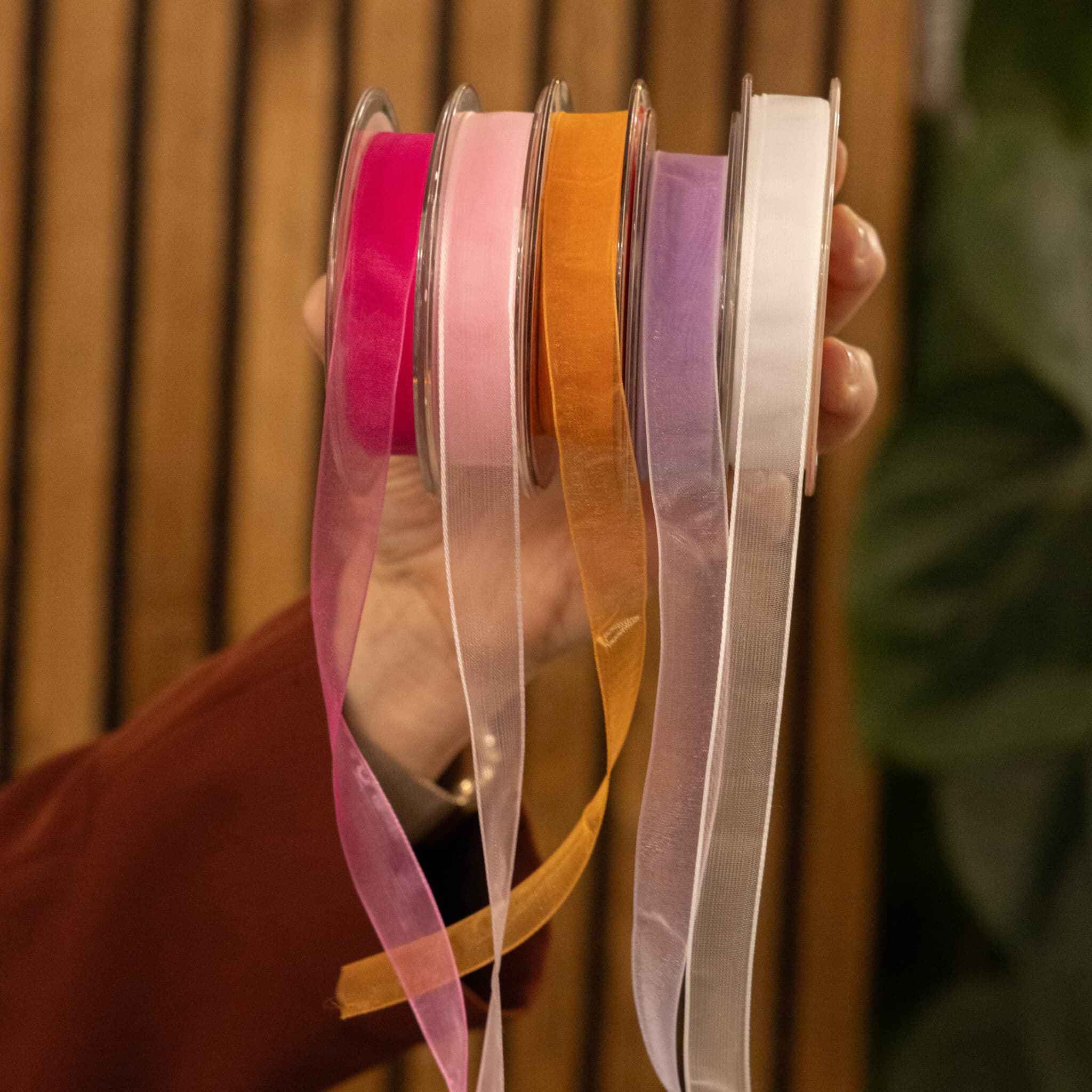 Organza lint 15mm - Lichtroze