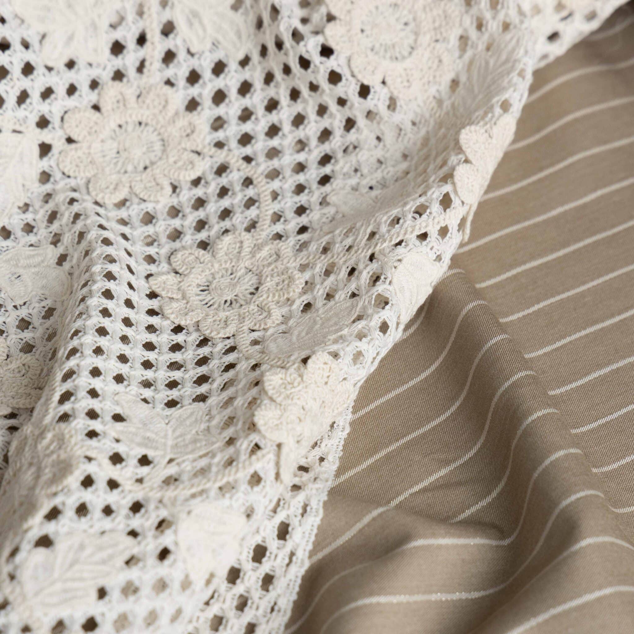 Orlando lurex strepen beige