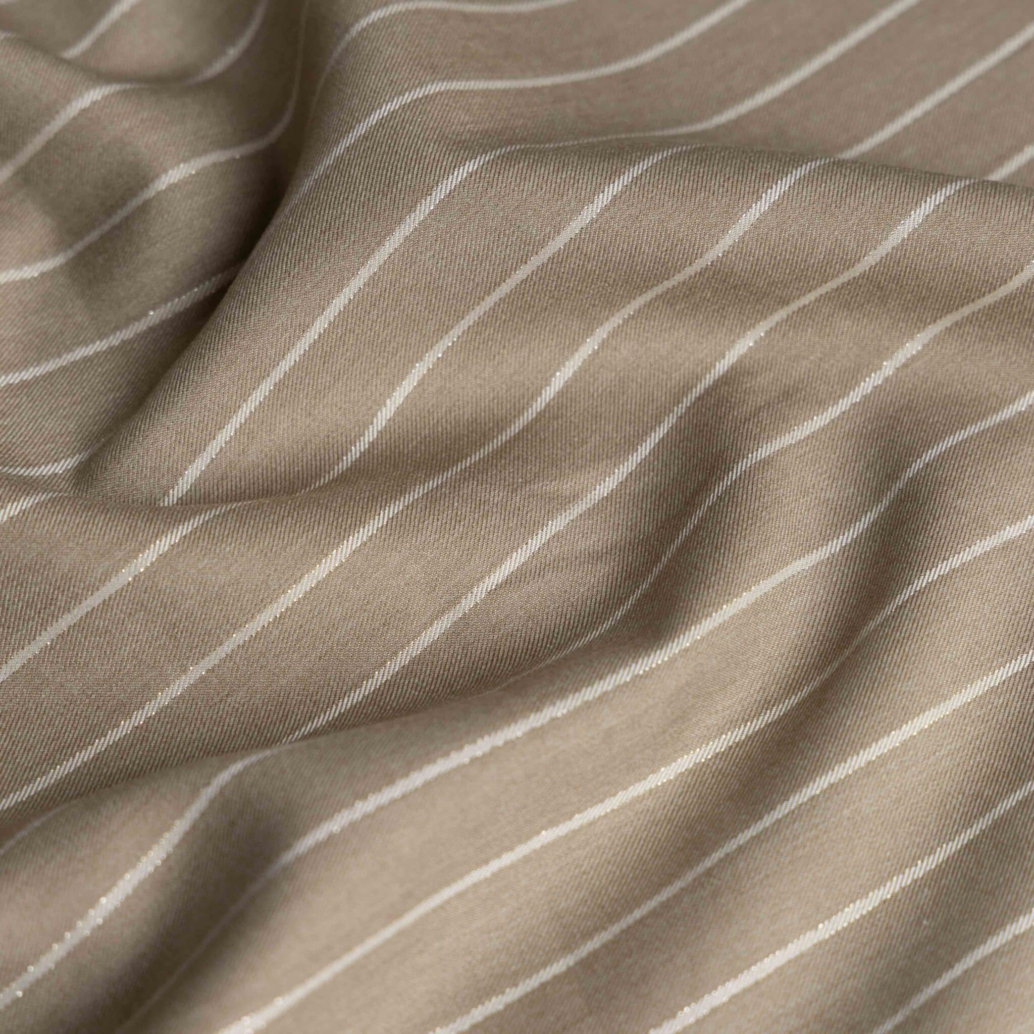 Orlando lurex strepen beige