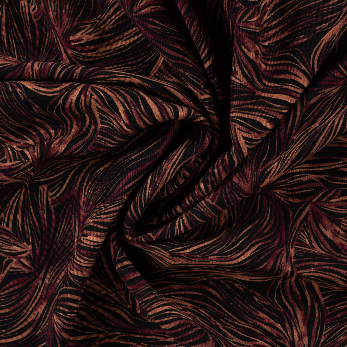 Viscose twill abstract wijnrood