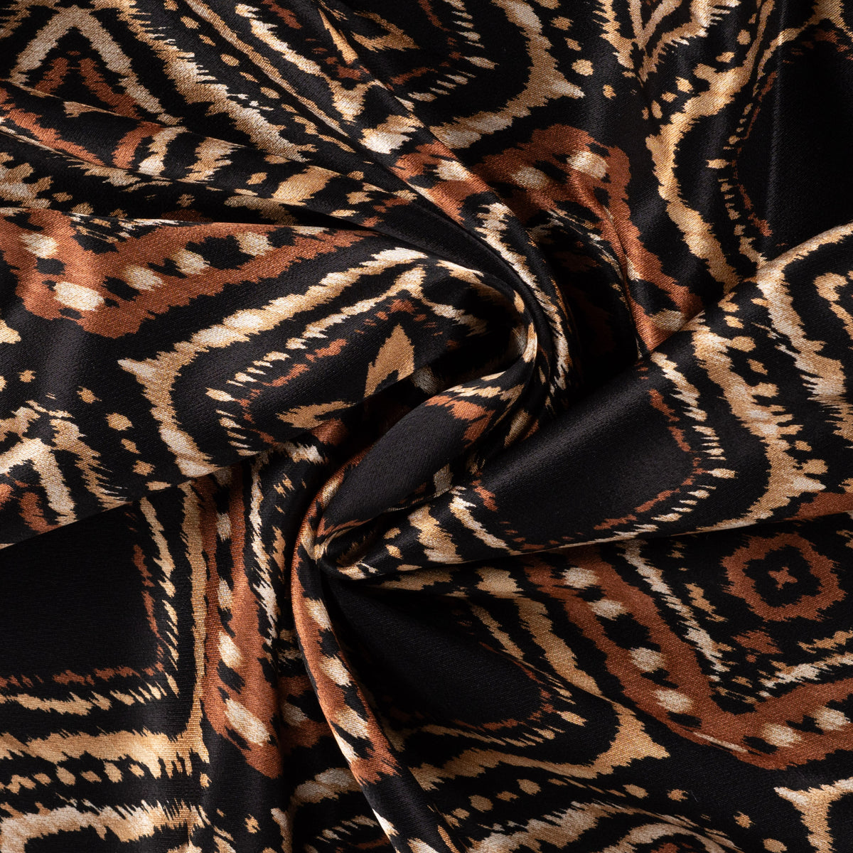 Viscose satijn abstract taupe