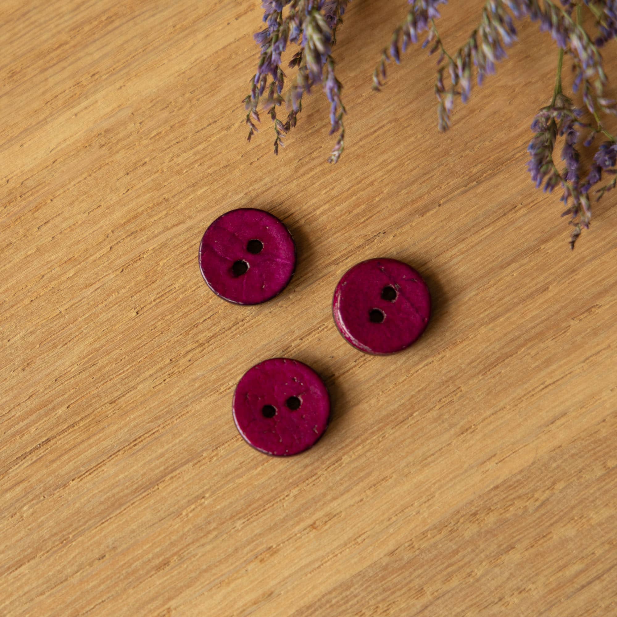 Parelmoer knoop 15mm framboise