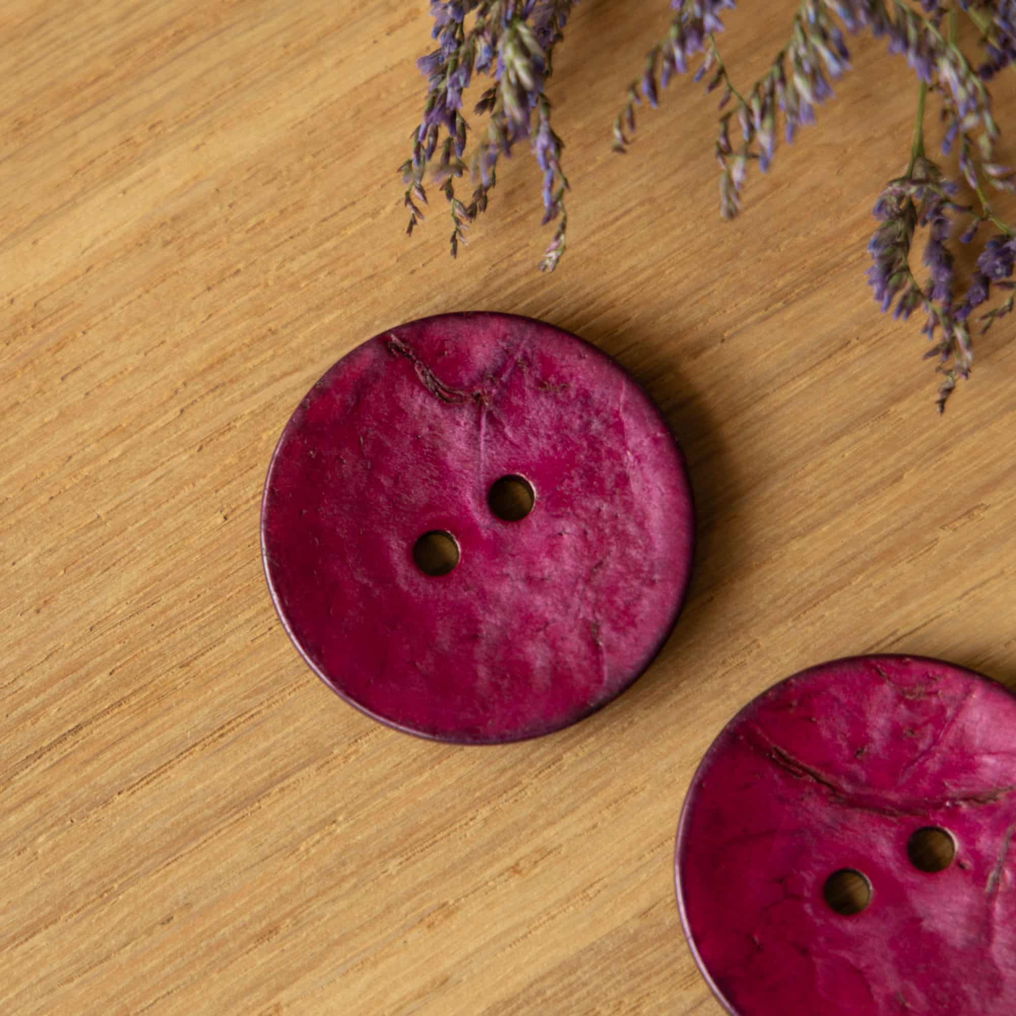 Parelmoer knoop 40mm framboise
