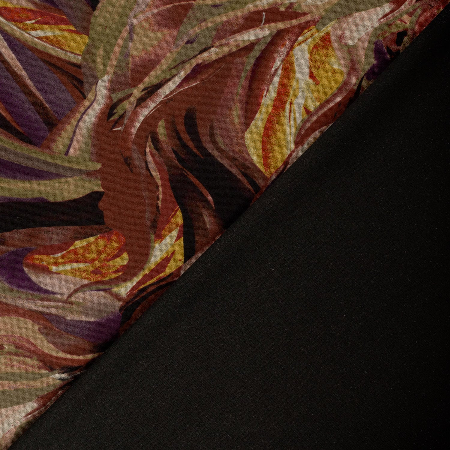 Poly viscose bladeren