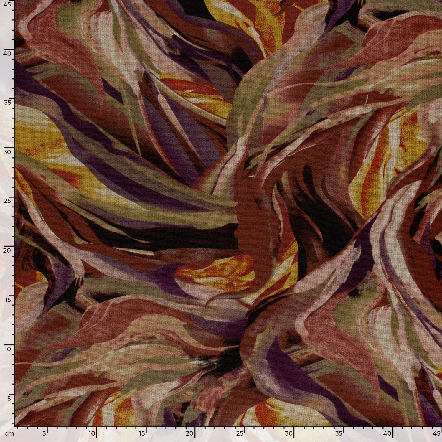 Poly viscose bladeren